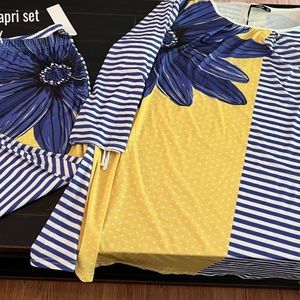 2 piece plus size women’s capri set